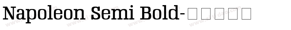 Napoleon Semi Bold字体转换